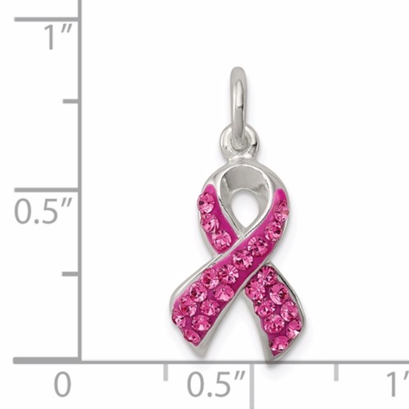Pink Awareness Ribbon Pendant - Picture 2 of 2